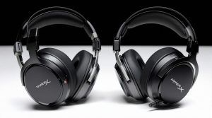 Two black HyperX gaming headsets
