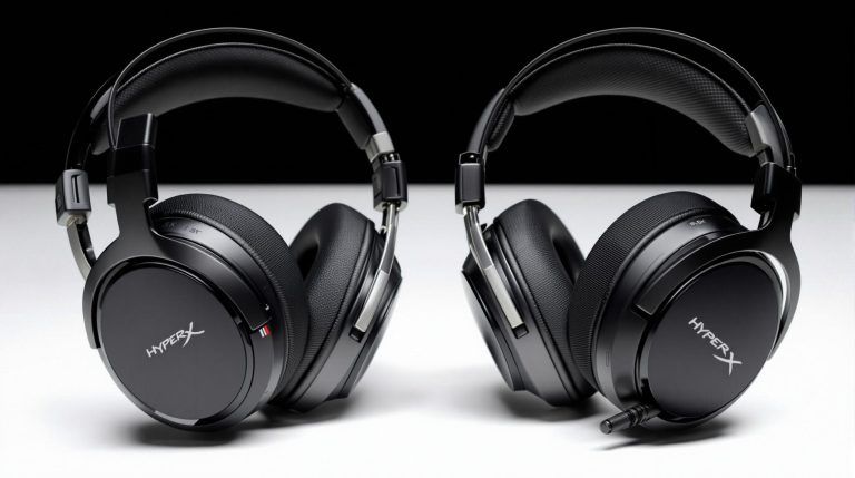 Two black HyperX gaming headsets
