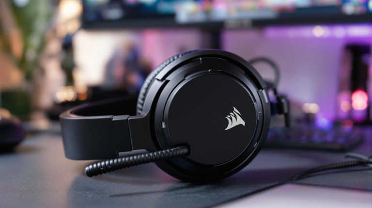 Black Corsair gaming headset